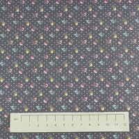 Fabric by the Metre - 445 Floral - Grey